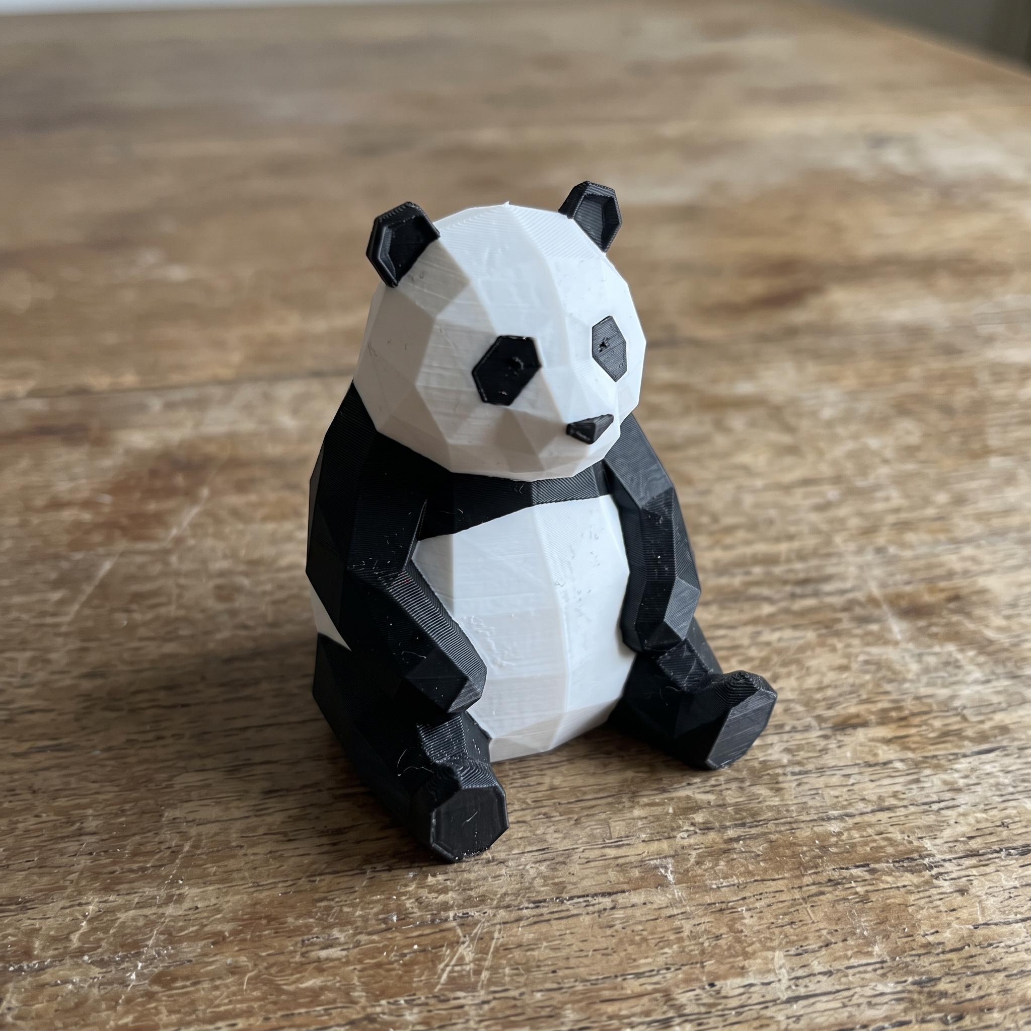 Figurină panda low-poly