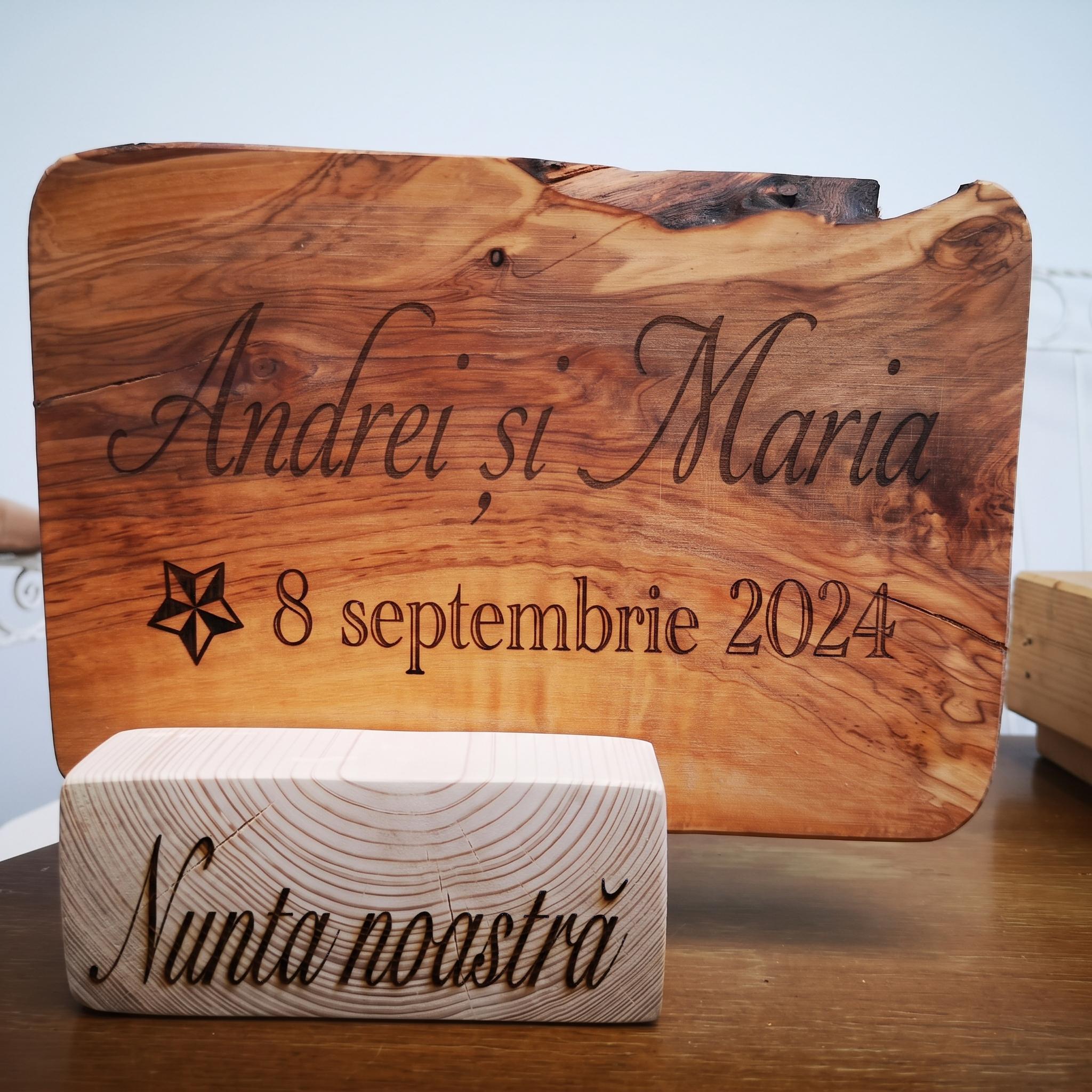 Gravura pe lemn personalizata