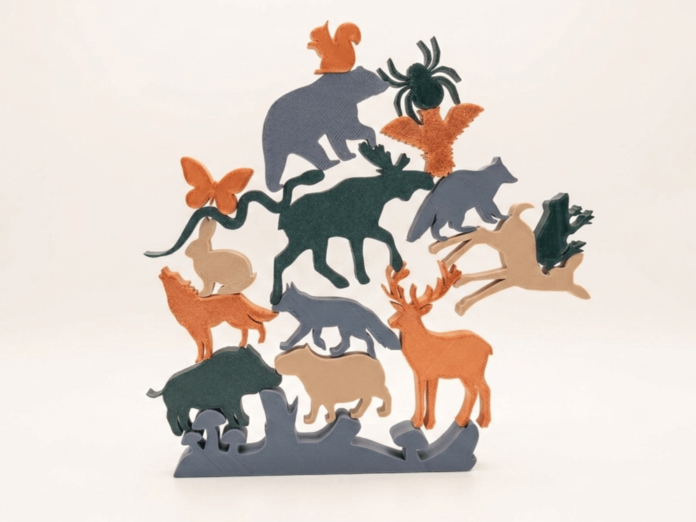Joc de echilibru cu animale din pădure