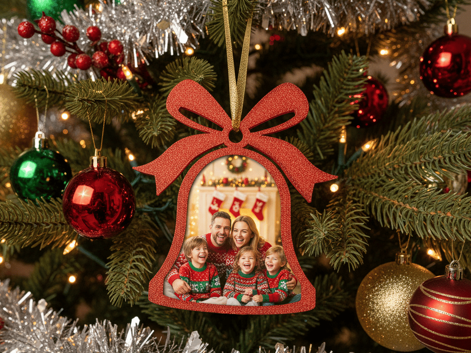 Ornament clopoțel cu fotografie